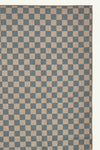 Checks Light Blue New Jute Rug
