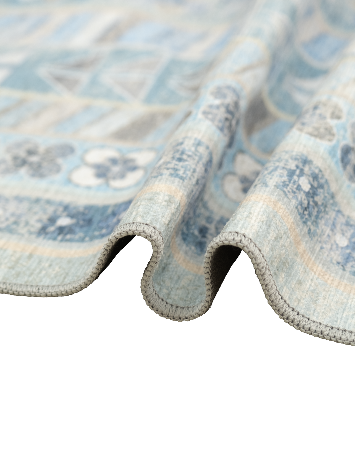 Diamond Pale Blue Chenille Rug