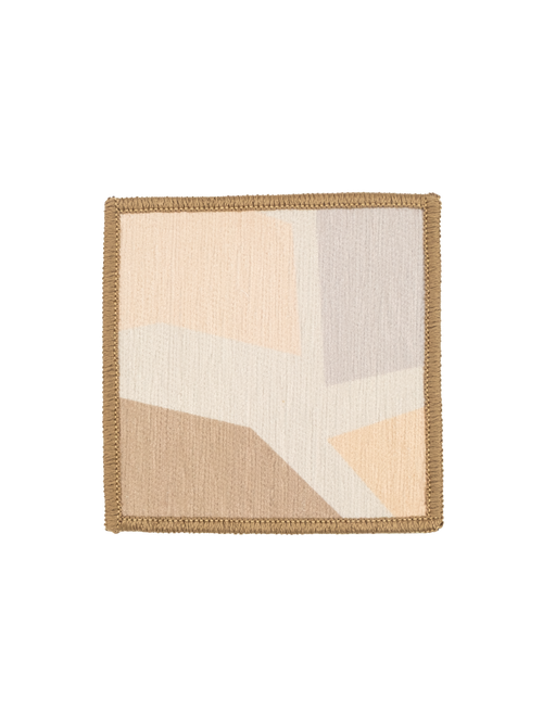 Oblong tan chenille swatch