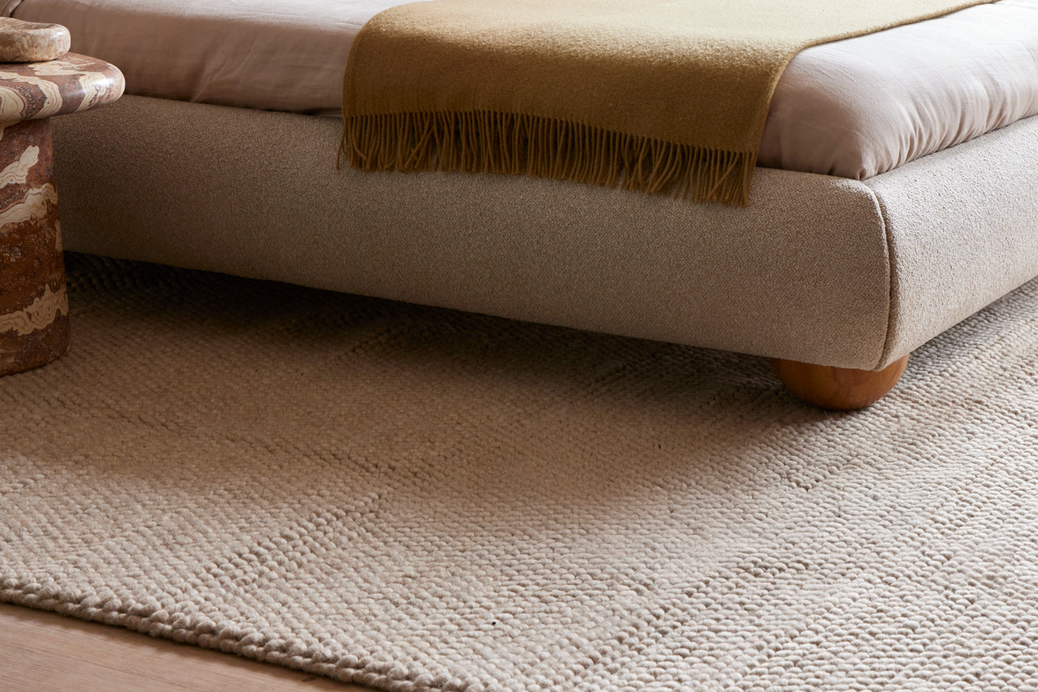 Marlborough Natural Washable Wool Heavy Loop Pile Rug