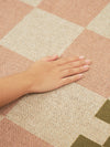 Checkered Pale Pink New Jute Rug