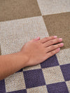Checkered Taupe New Jute Rug