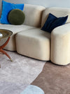 Configured Brown Chenille Rug