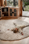 Poncho Bone Shag Round Rug