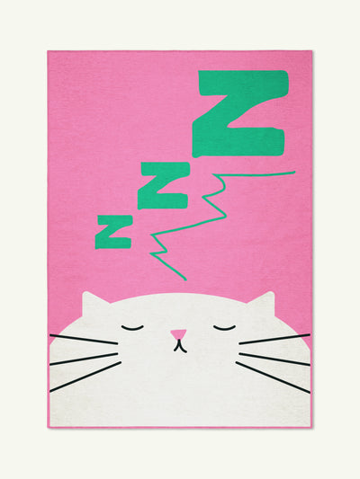 Kitty Pink Chenille Rug