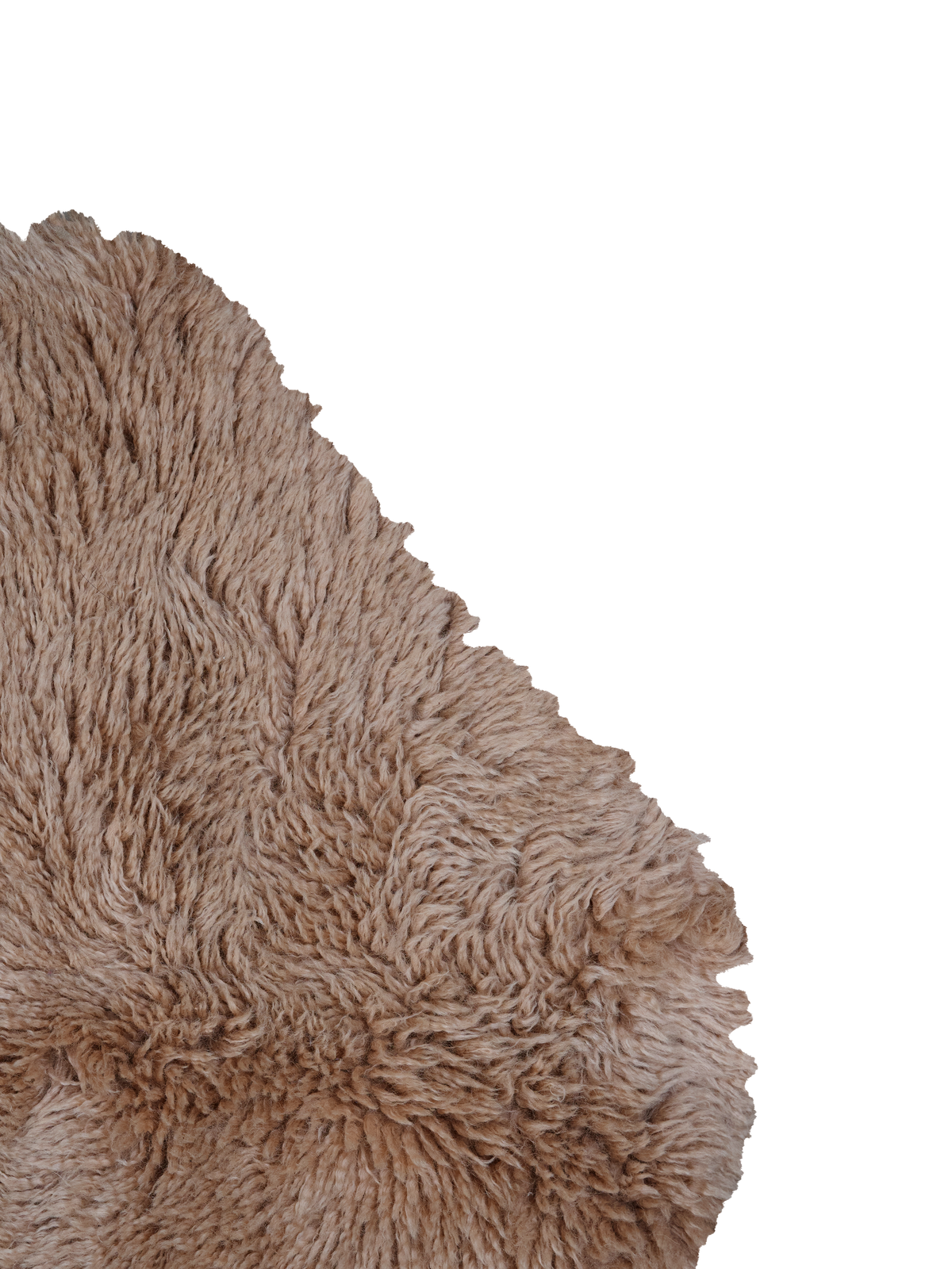 Mackenzie Dark Beige Washable Wool Sheepskin Shaped Rug