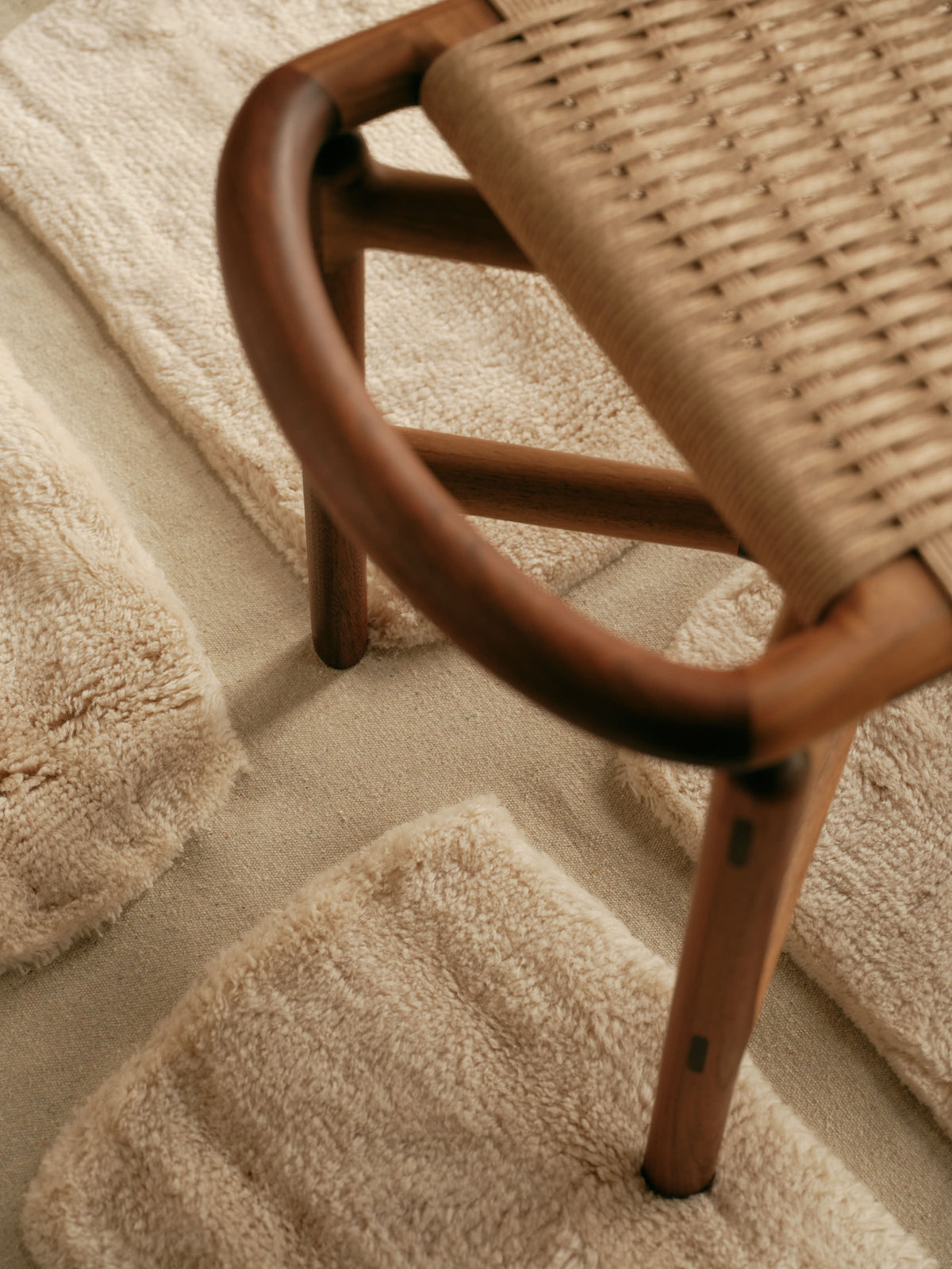 Ember Neutral Washable Wool Fine Cut Pile Rug