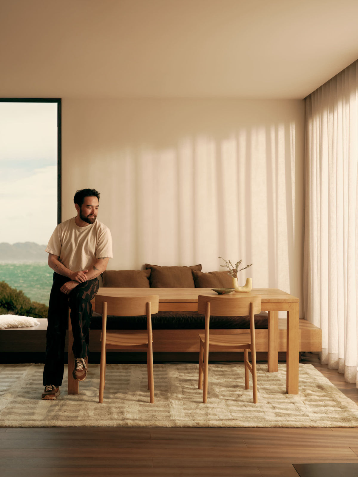 Tasman Neutral Washable Wool Fine Cut Pile Swatch