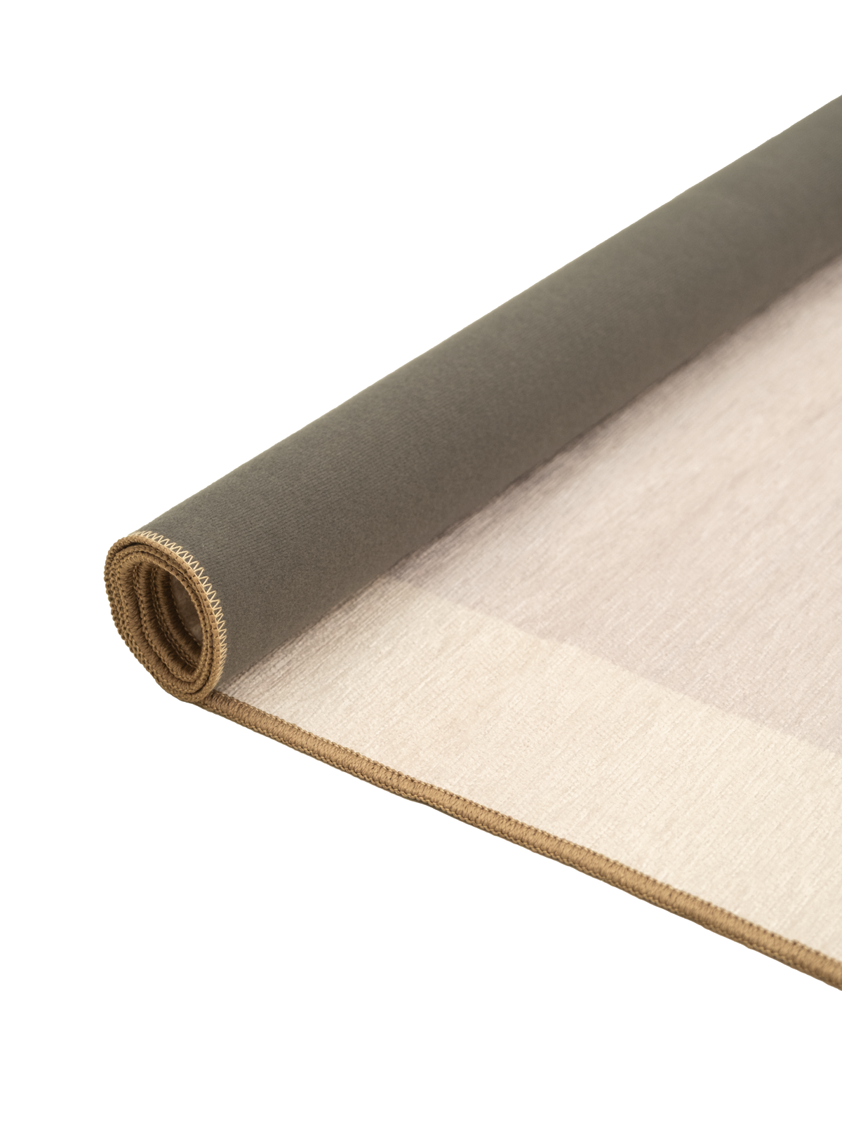 Oblong Tan Chenille Rug