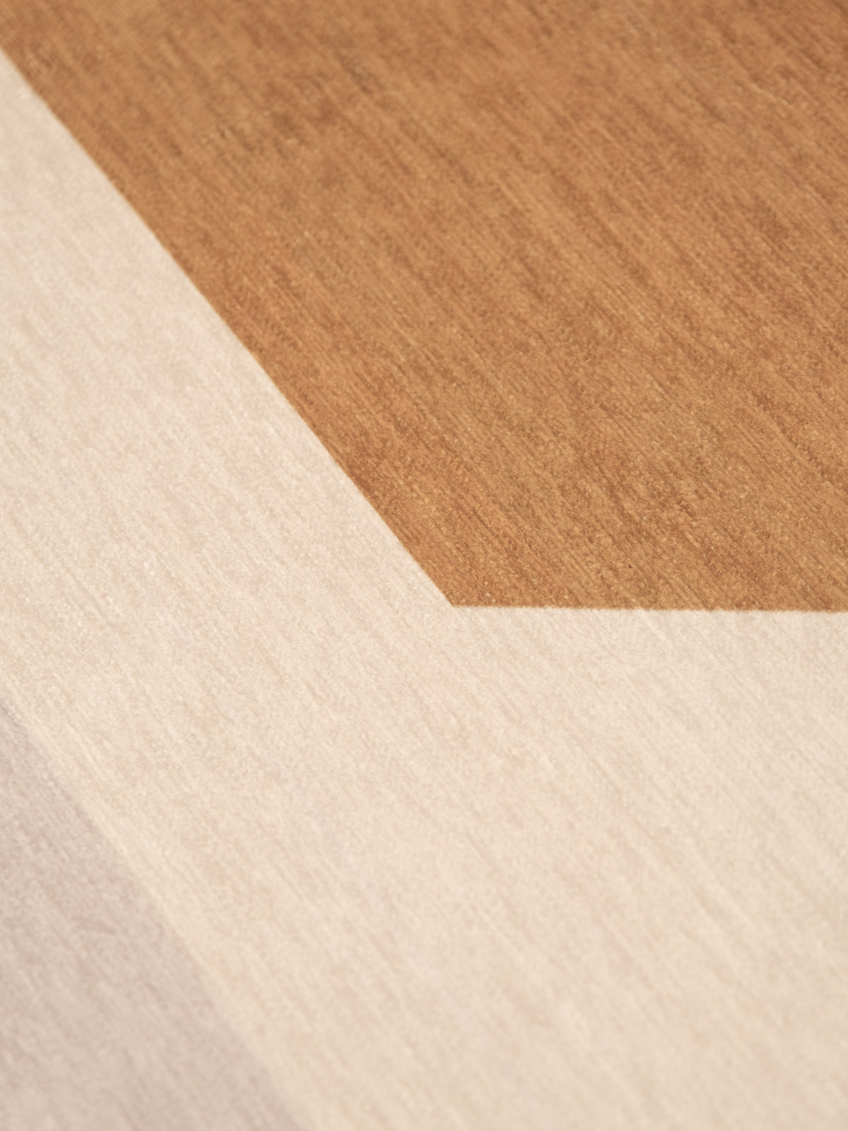 Oblong Tan Chenille Rug