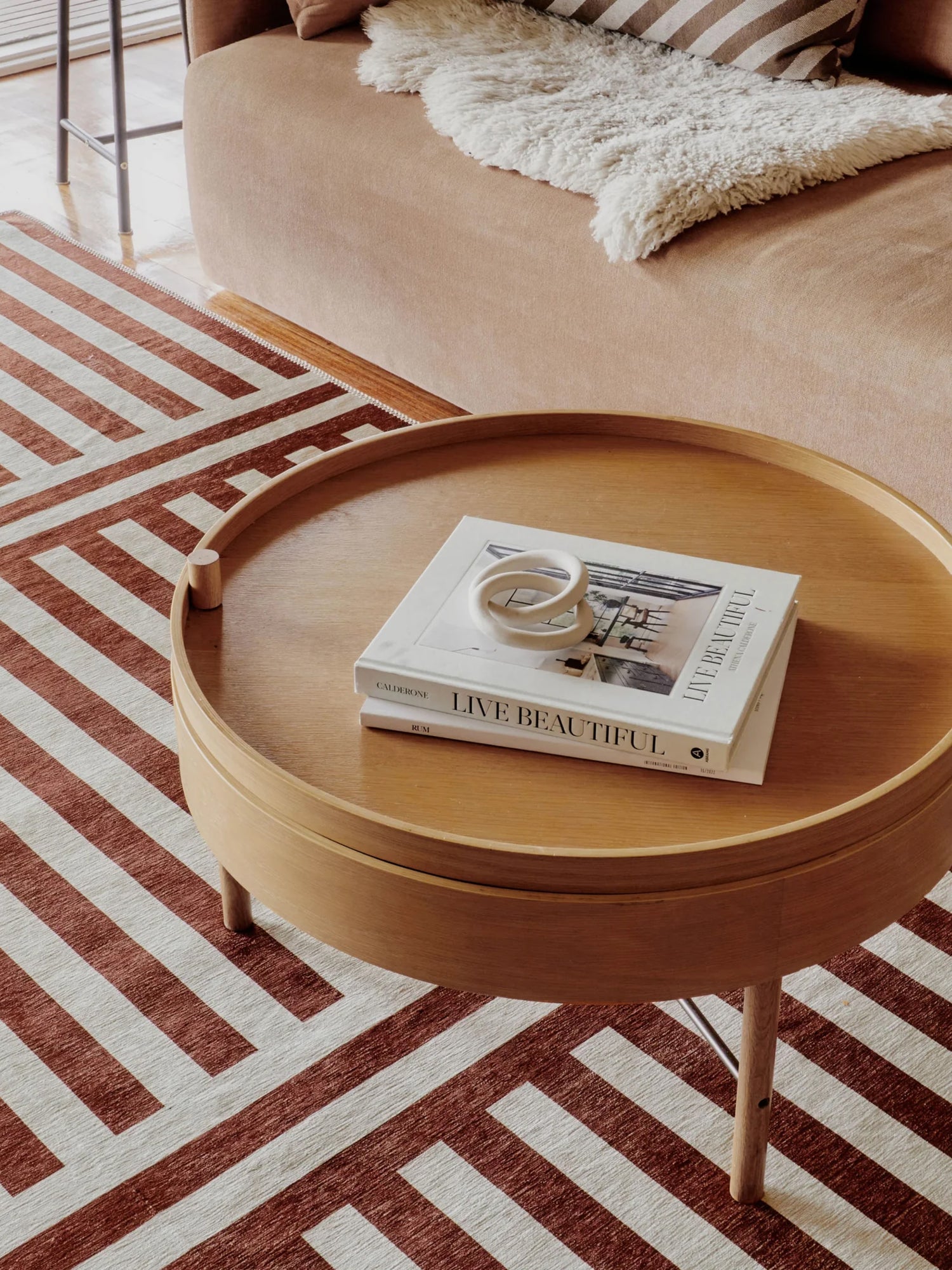 Plinth Brown Chenille Rug