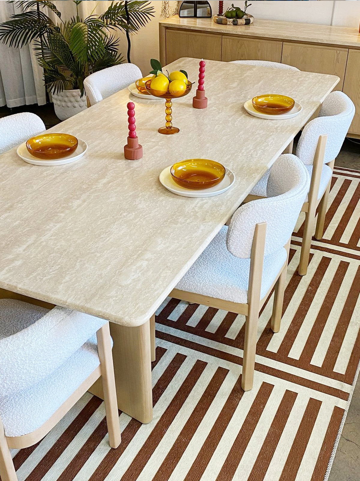 Plinth Brown Chenille Runner