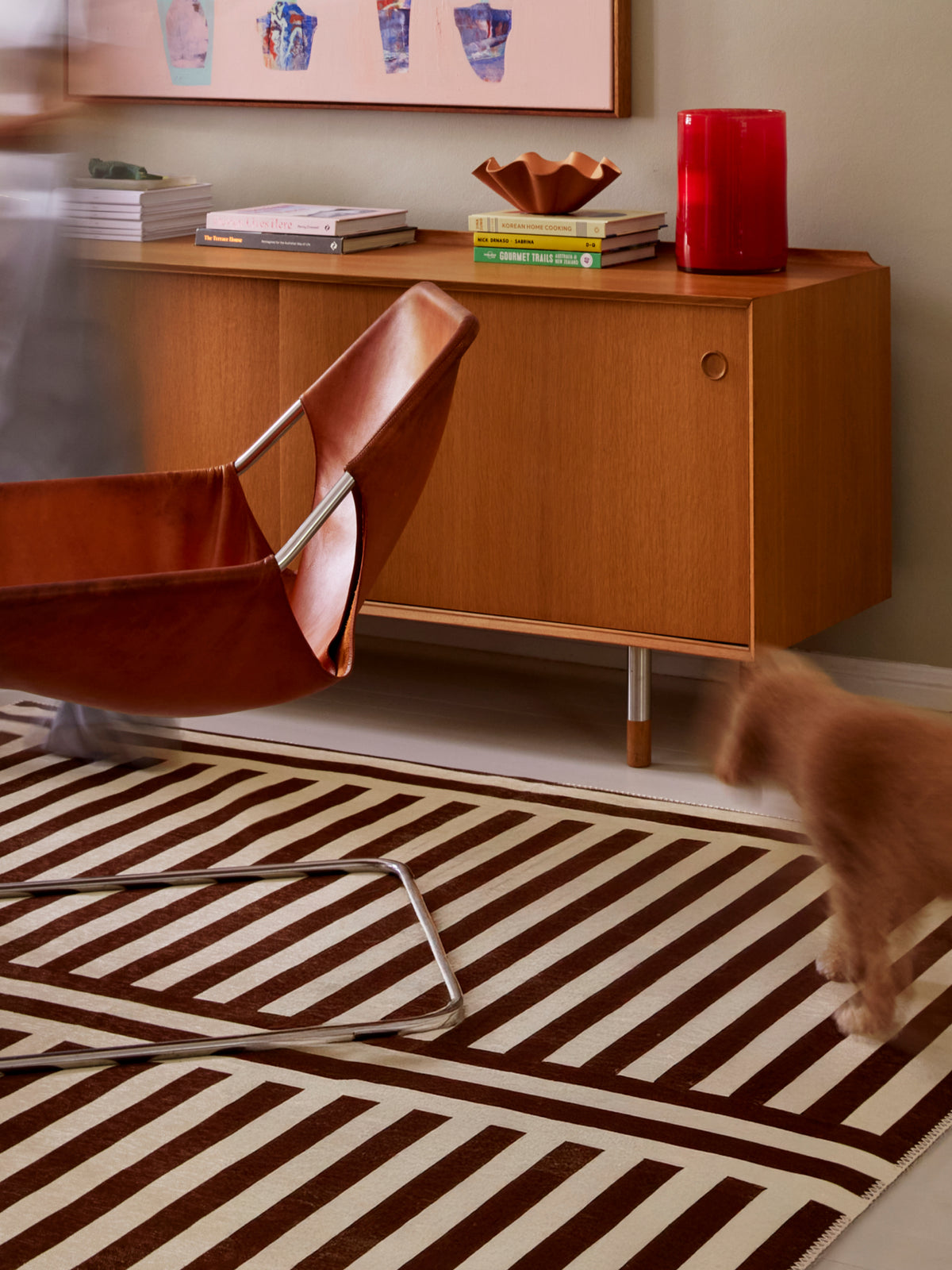 Plinth Brown Chenille Runner