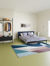 View Blue Chenille Rug Lifestyle