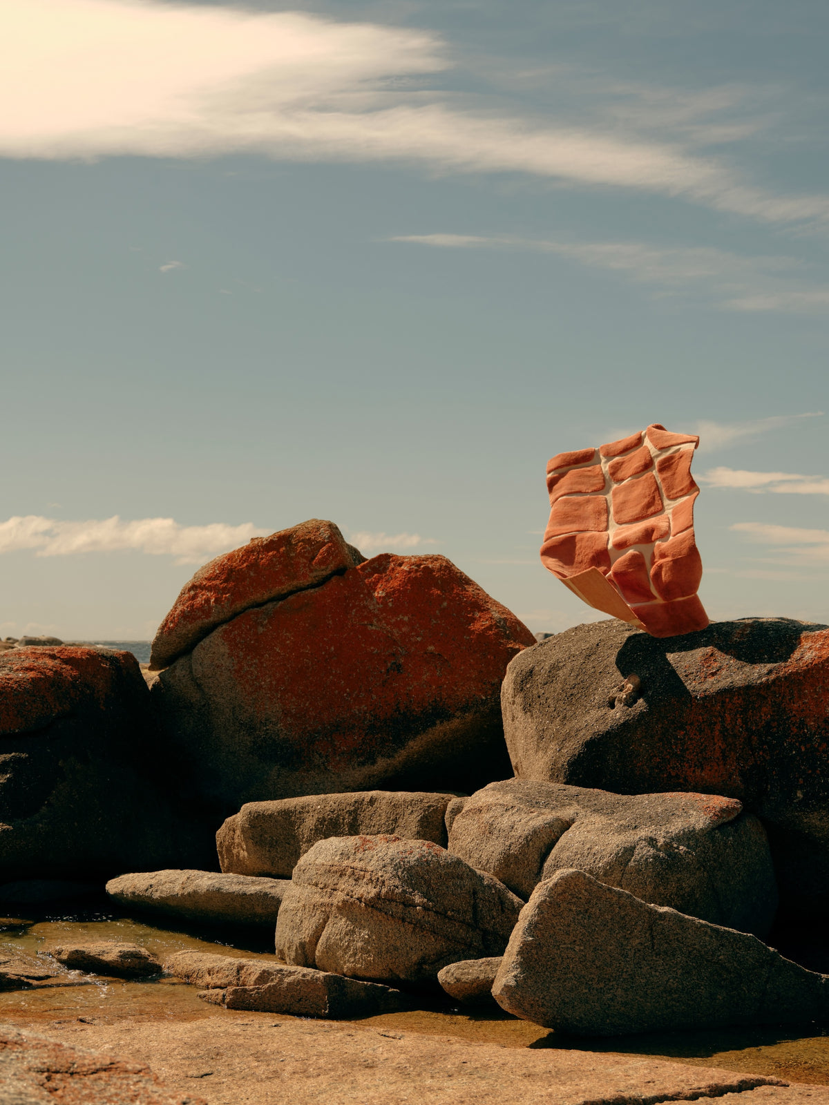 Ember Rust Washable Wool Fine Cut Pile Swatch