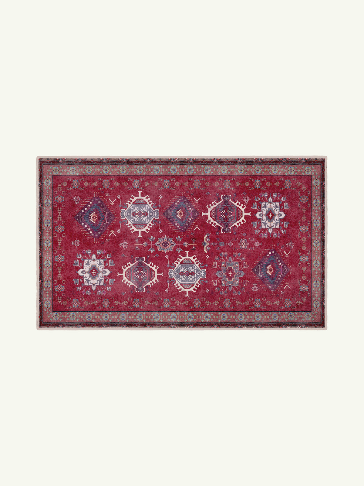 Parts Crimson Chenille Rug