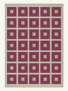 Square Red Chenille Rug