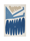 Friends Steel Blue Chenille Rug