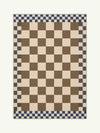 Checkered Taupe New Jute Rug