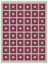 Square Red Chenille Rug