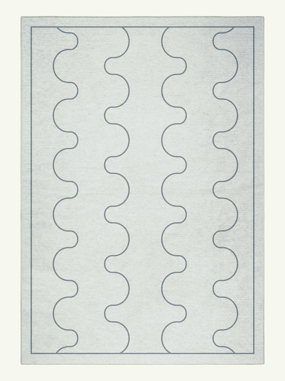 Aligned Bone Chenille Rug