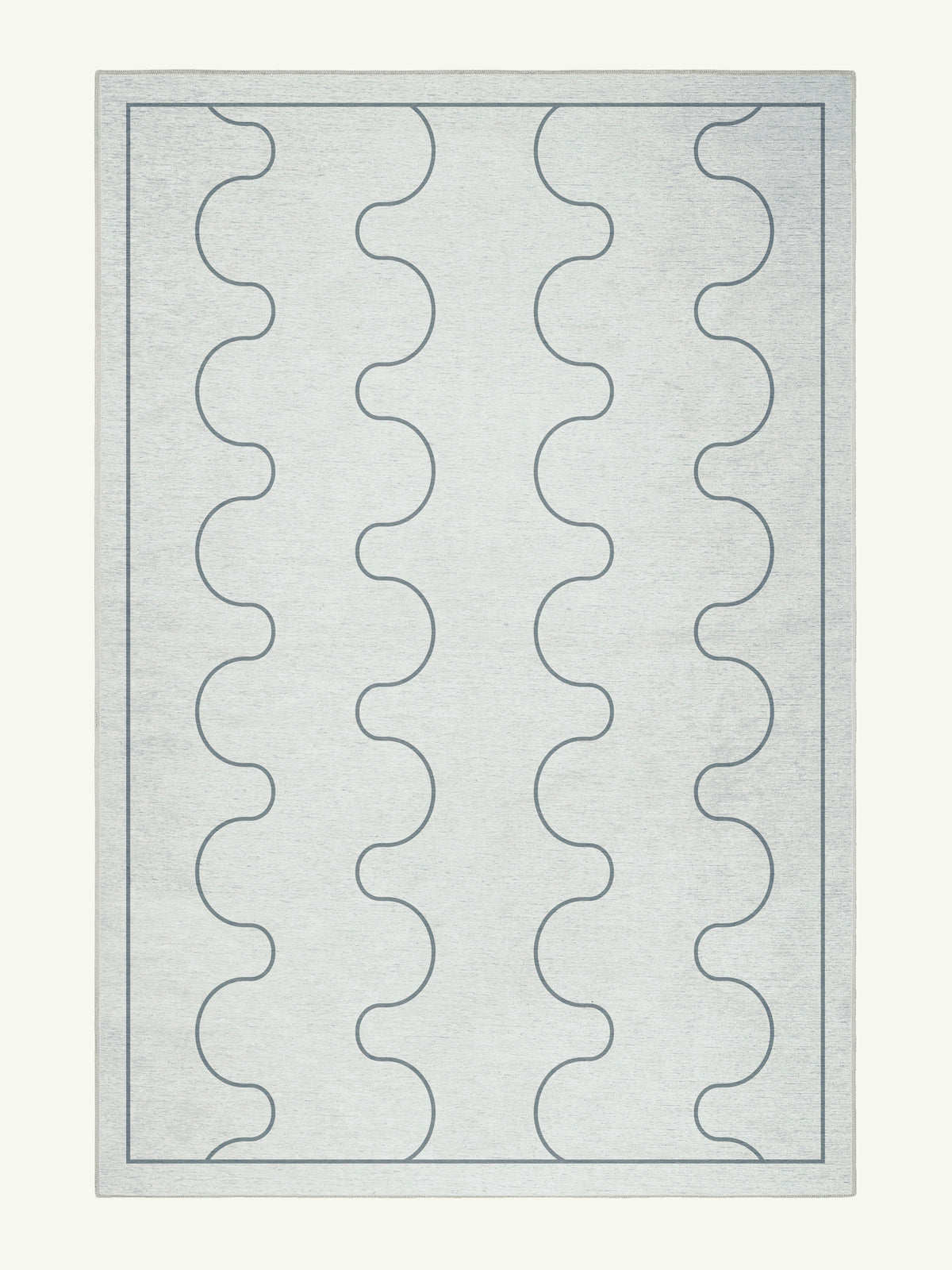 Aligned Bone Chenille Rug