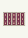 Square Red Chenille Rug