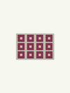 Square Red Chenille Rug
