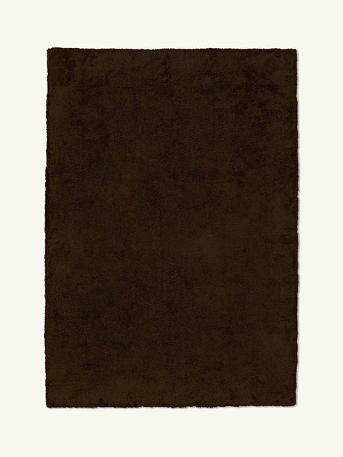 Soothe chocolate vegan wool rug