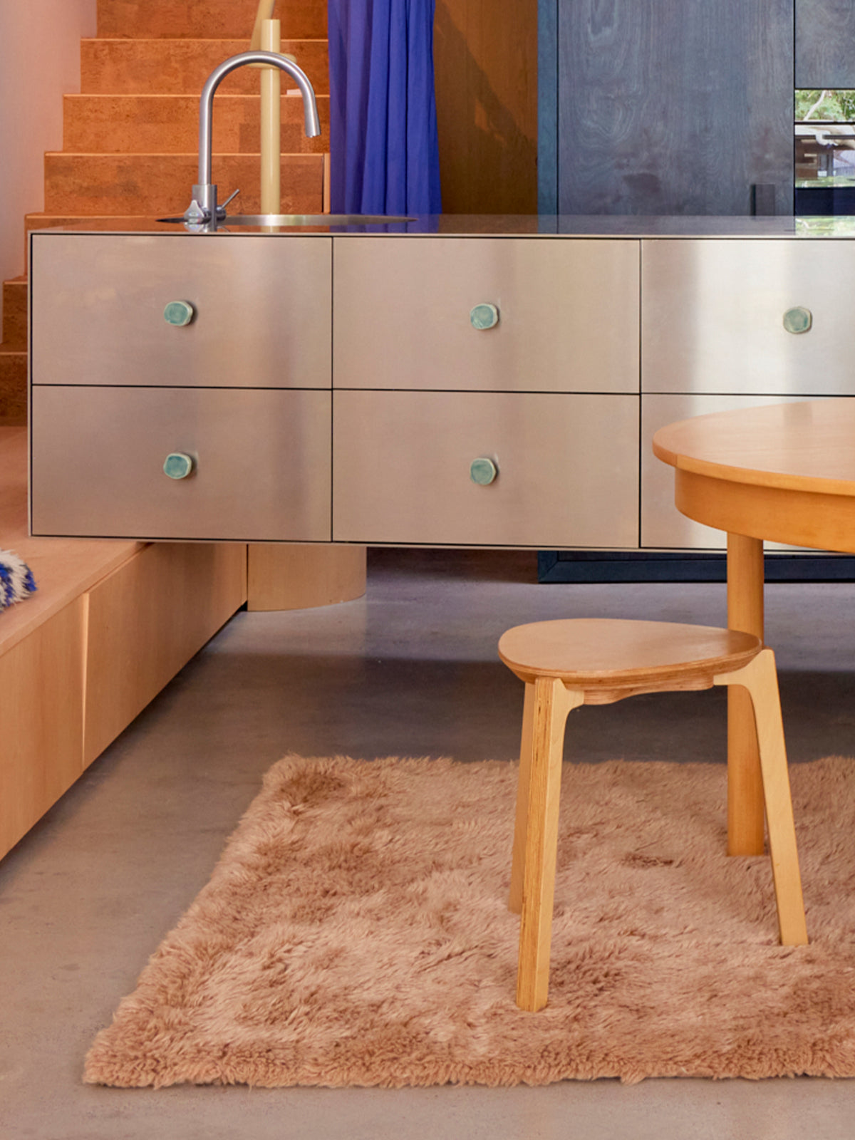 Mackenzie Dark Beige Washable Wool Sheepskin Shaped Rug