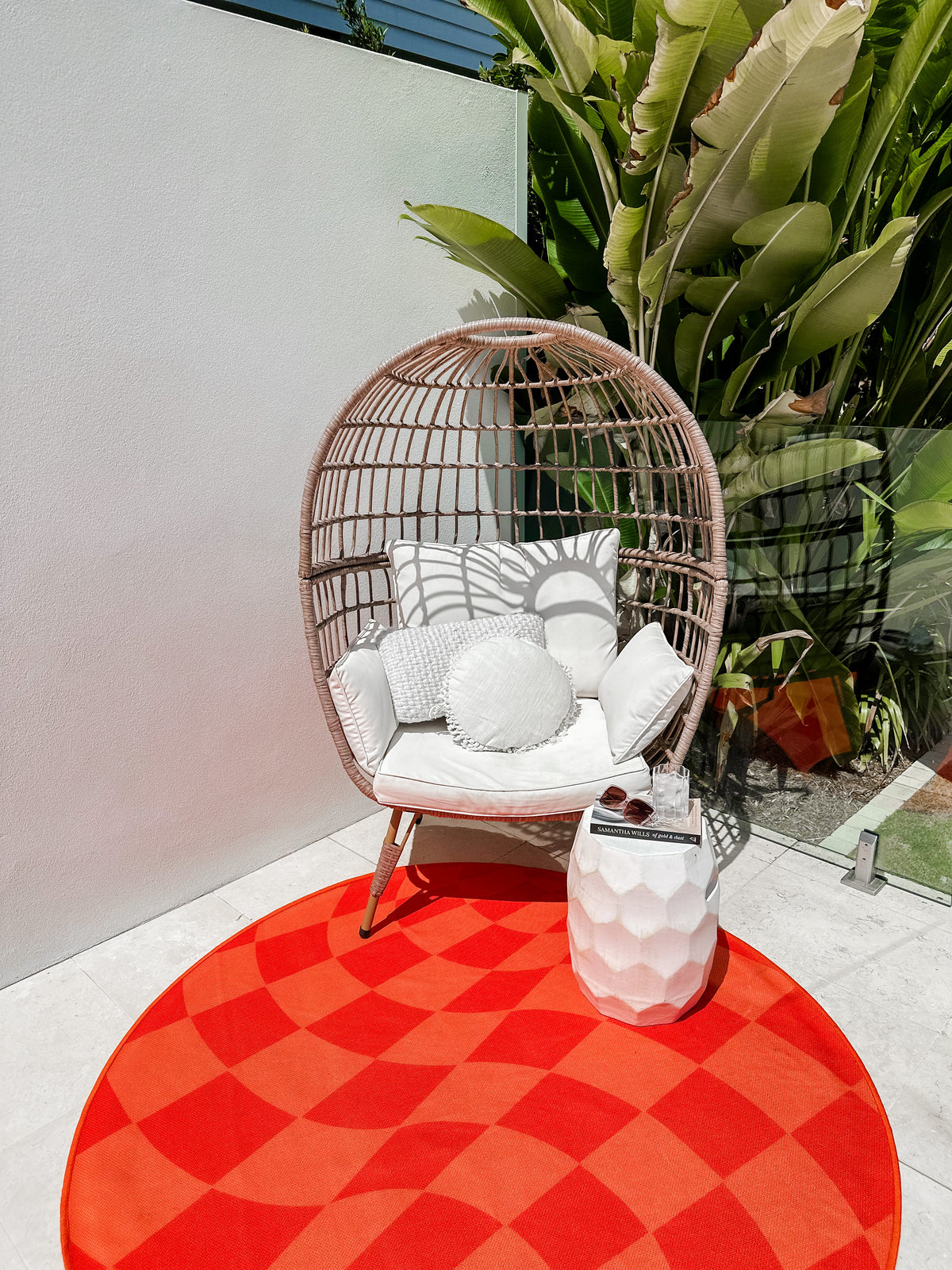 Banner Orange Outdoor Rug