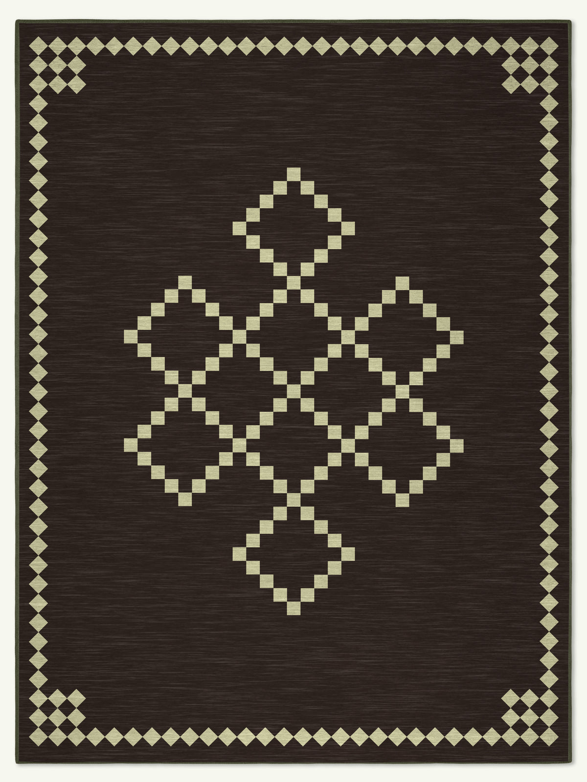 Centre Charcoal Chenille Rug