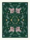 Beauty Green Chenille Rug