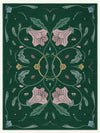 Beauty Green Chenille Rug