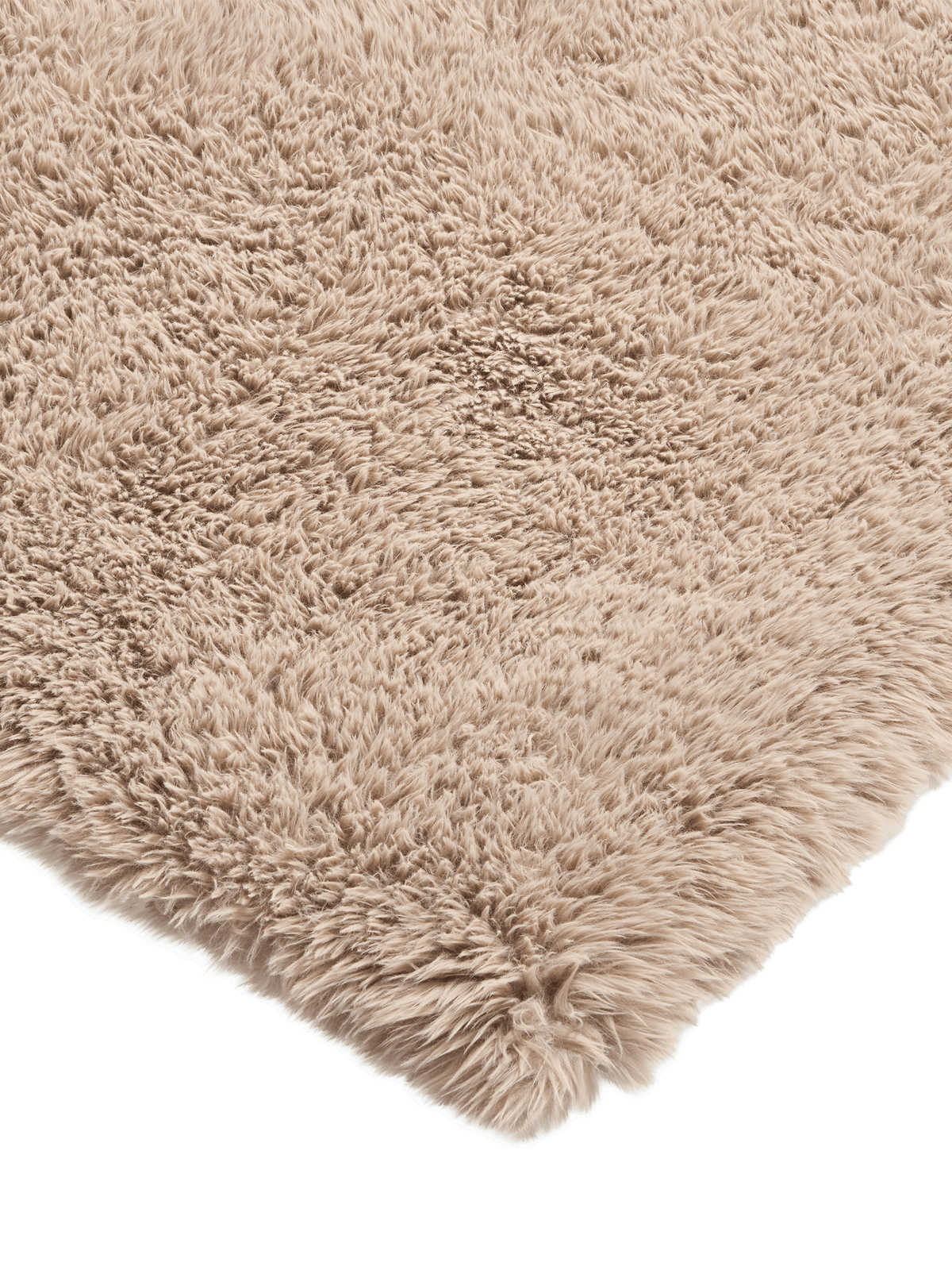 Solace Taupe Vegan Flokati Rug