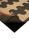 Aligned Black New Jute Rug