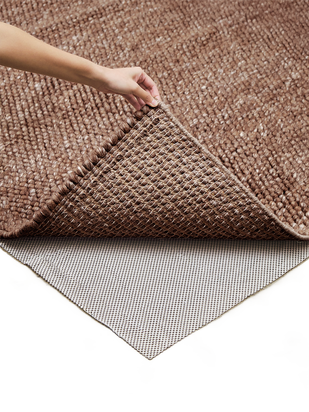 Marlborough Brown Washable Wool Heavy Loop Pile Rug