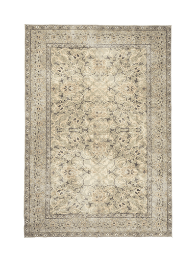 Motif olive chenille rug