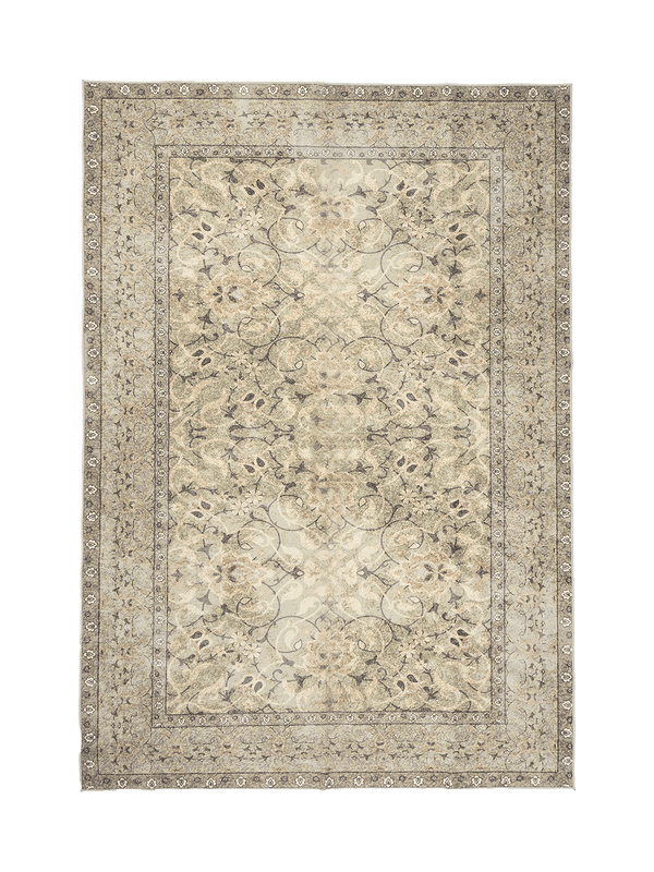 Motif olive chenille rug