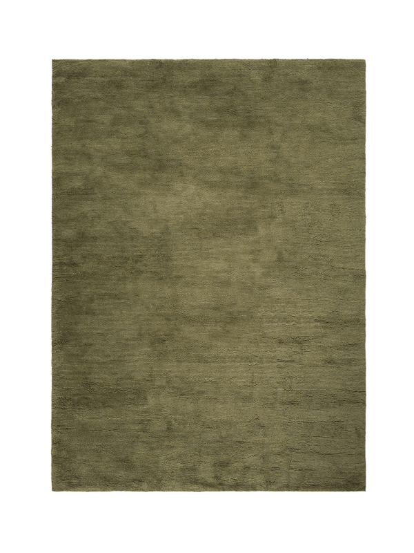 Otago Dark Olive Washable Wool Berber Rug Washable Wool Rug Double Standard System 160x230cm
