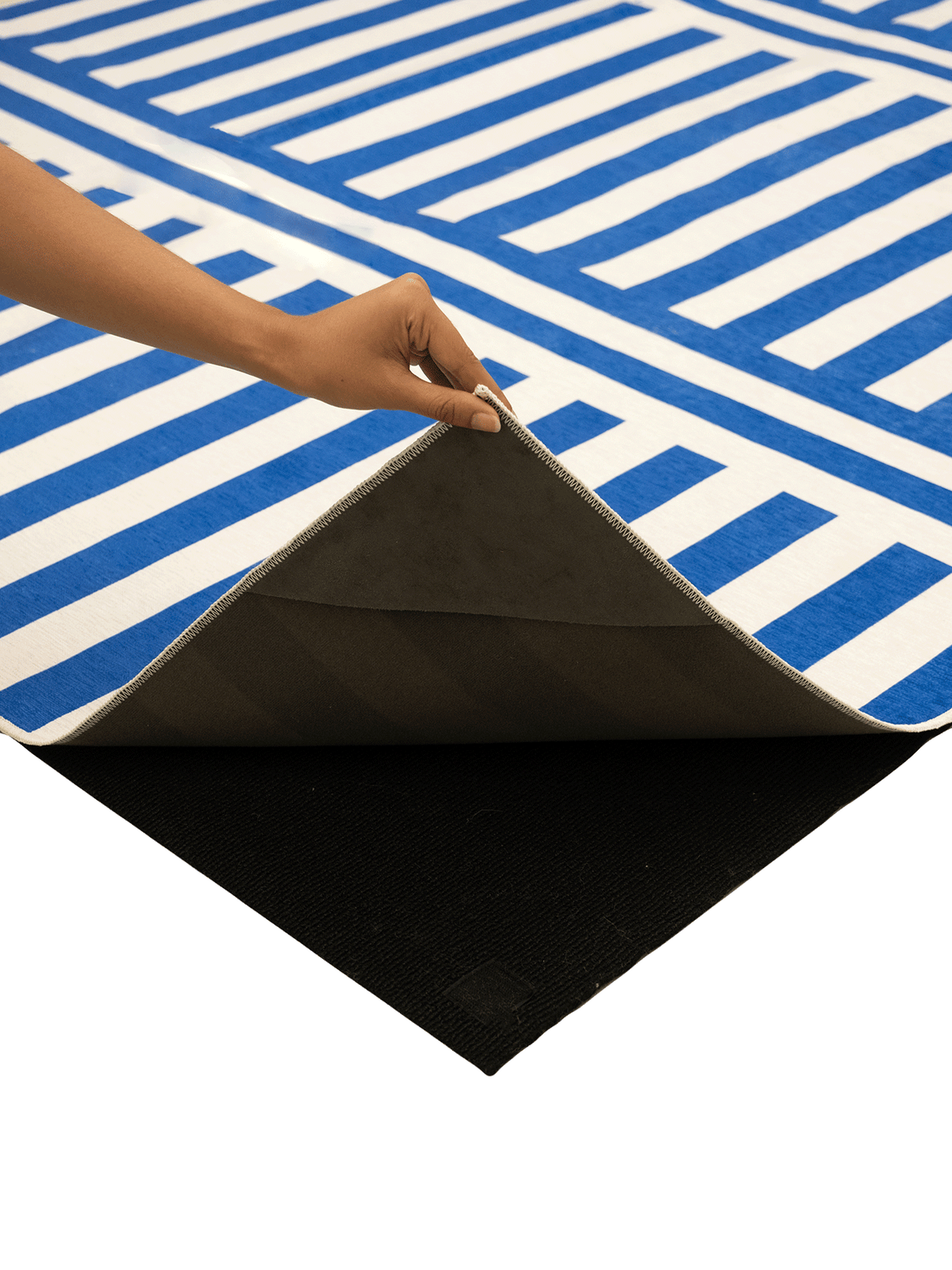 Plinth Royal Blue Chenille Rug