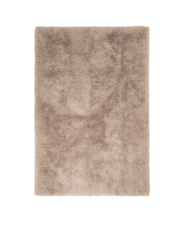 Solace Taupe Vegan Flokati Rug Rugs double.online Standard System 160x230cm