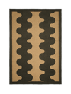 Aligned Black New Jute Rug