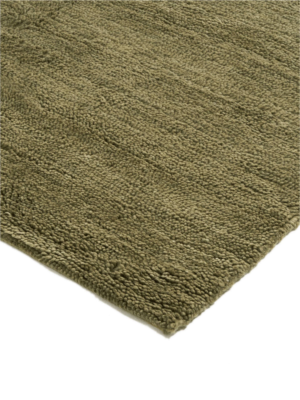 Otago Dark Olive Washable Wool Berber Rug Washable Wool Rug Double
