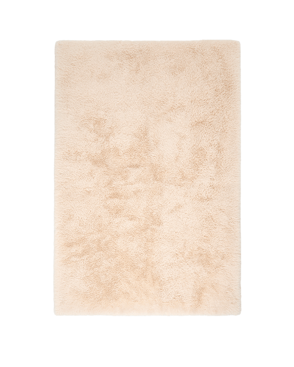 Solace Cream Vegan Flokati Rug Rugs double.online Standard System 160x230cm
