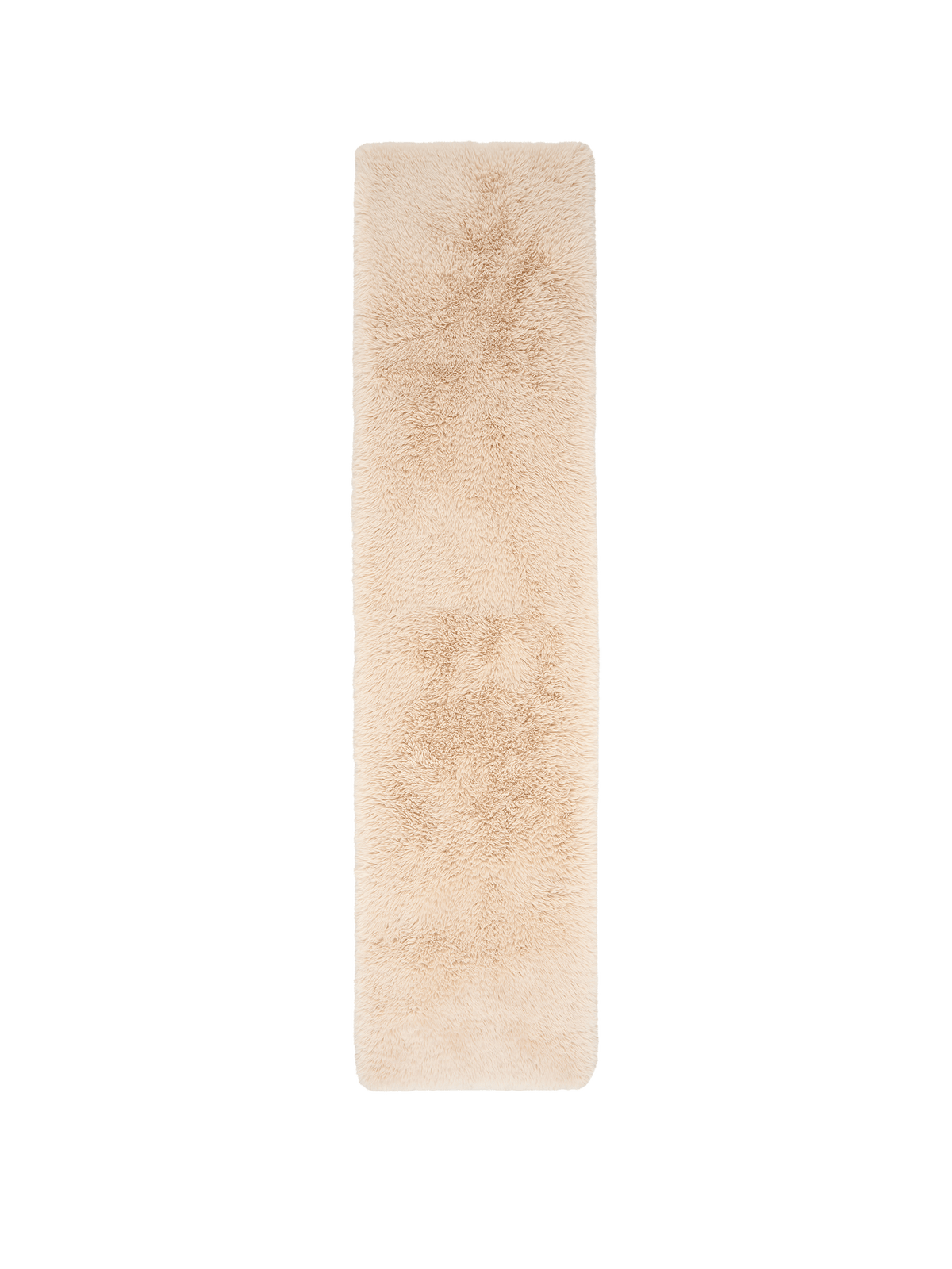 Solace Cream Vegan Flokati Runner Rugs double.online Standard System 90x150cm