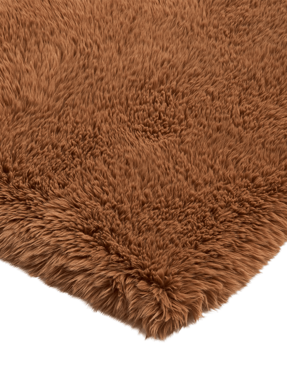 Solace Brown Vegan Flokati Runner Rugs double.online