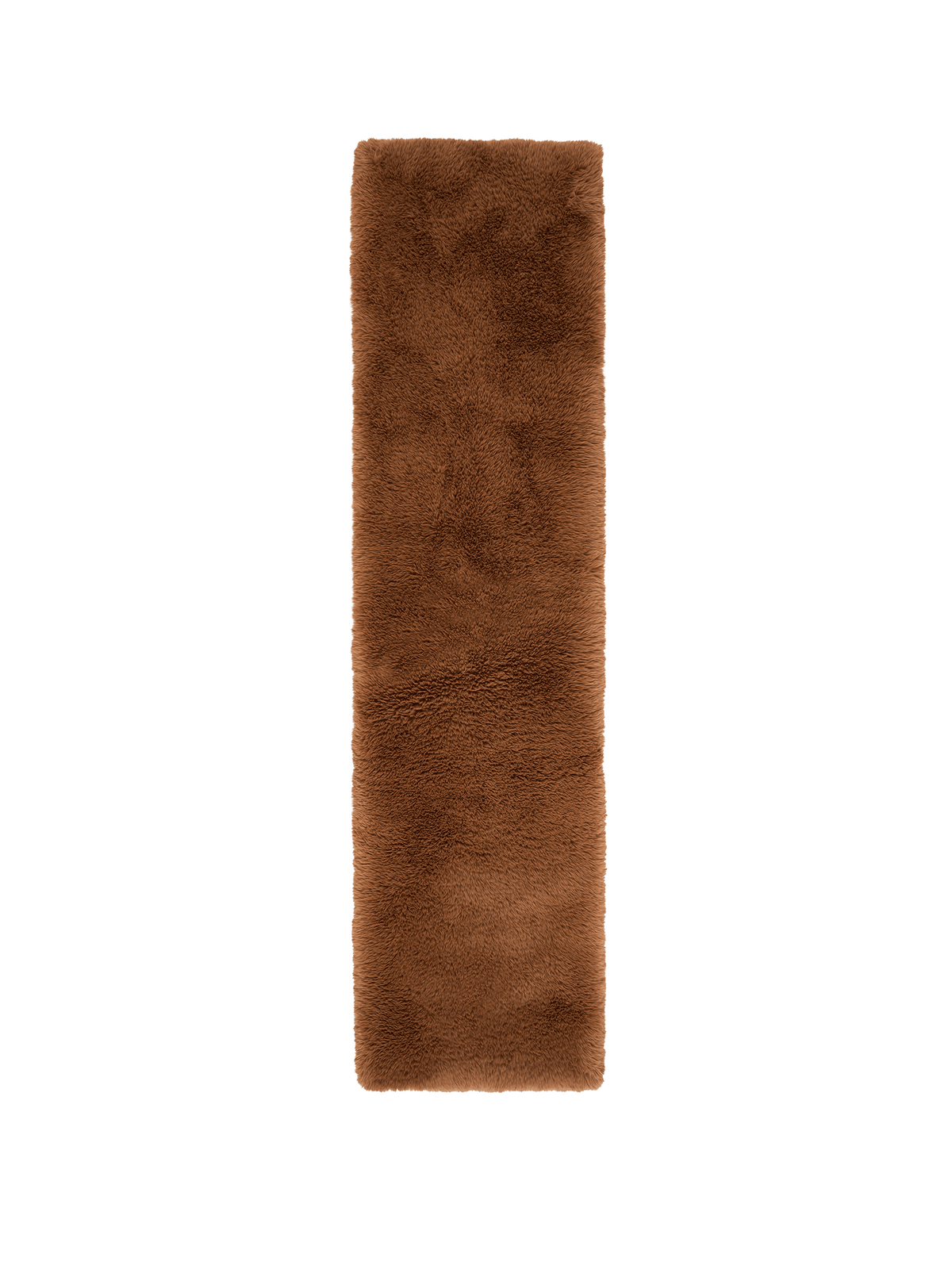 Solace Brown Vegan Flokati Runner Rugs double.online Standard System 90x150cm