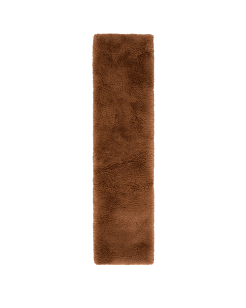 Solace brown vegan flokati runner rugs double.online standard system 90x150cm