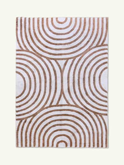 Fundamental beige cotton feel rug